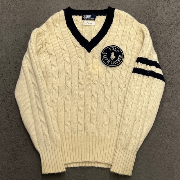 폴로 랄프로렌 빈티지 JP 울 케이블 니트 처분 