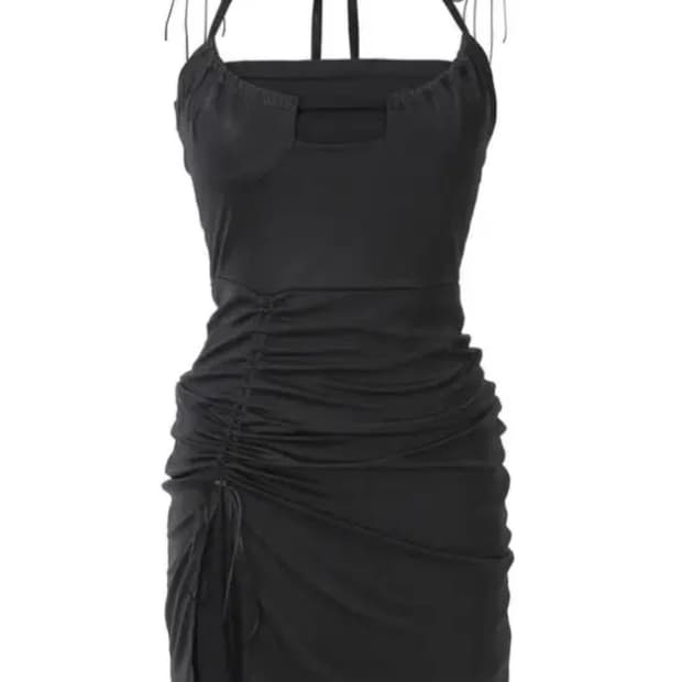 쓰리타임즈 샤인 드레스 블랙