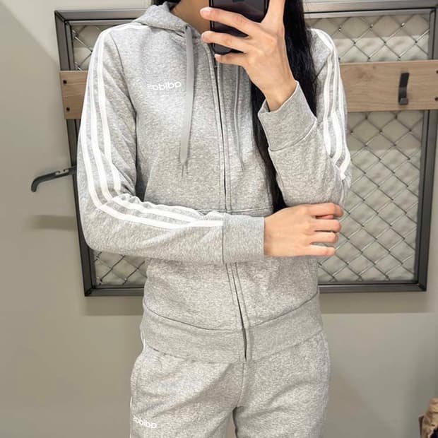 아디다스 에센셜 후드집업