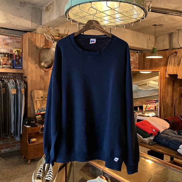 90s USA 빈티지 러셀 플레인 스웻 셔츠 맨투맨