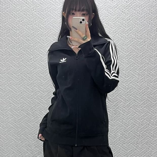 아디다스 유로파 검흰 삼선 져지 집업 100 C10574