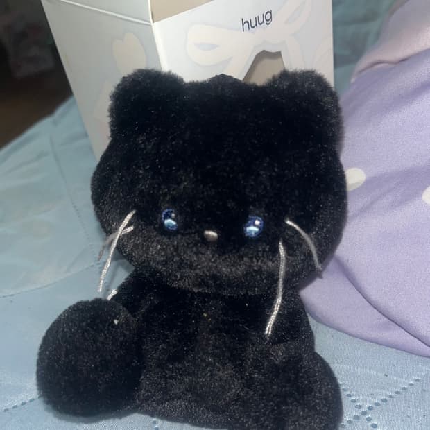 휴그 버디즈 보조배터리 깜냥이 고양이 새상품 마스코트 키링