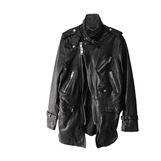 2000s JAPAN 2WAY 램스킨 레더 자켓