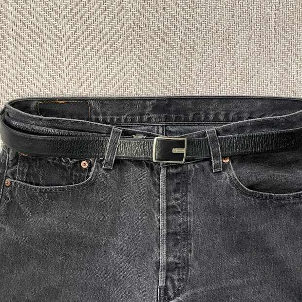 빈티지 Aquascutum 메탈 오토락 버클벨트