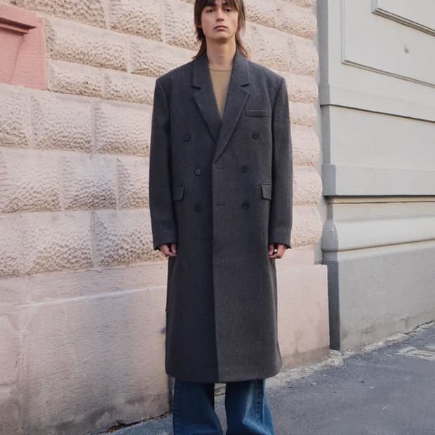 구매)) 엘무드 그레이웨일 더블코트 카키 44