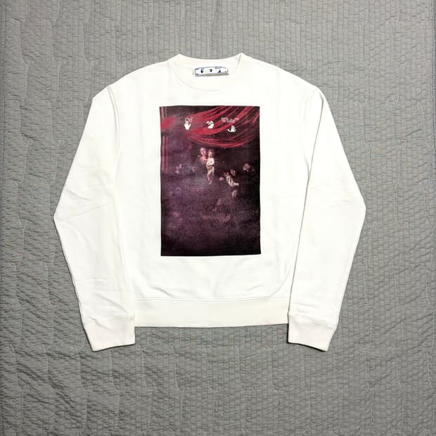 오프화이트 카라바지오 맨투맨