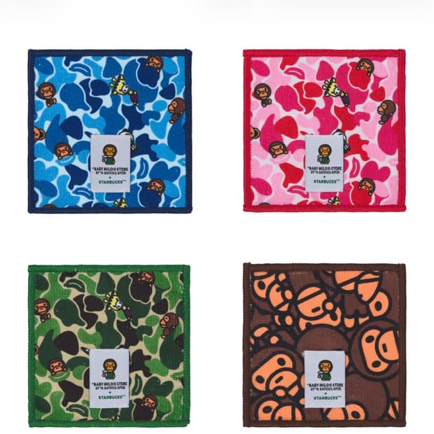 스타벅스 x 베이프 베이비 마일로 코스터 핑크 그린 (4개 세트)