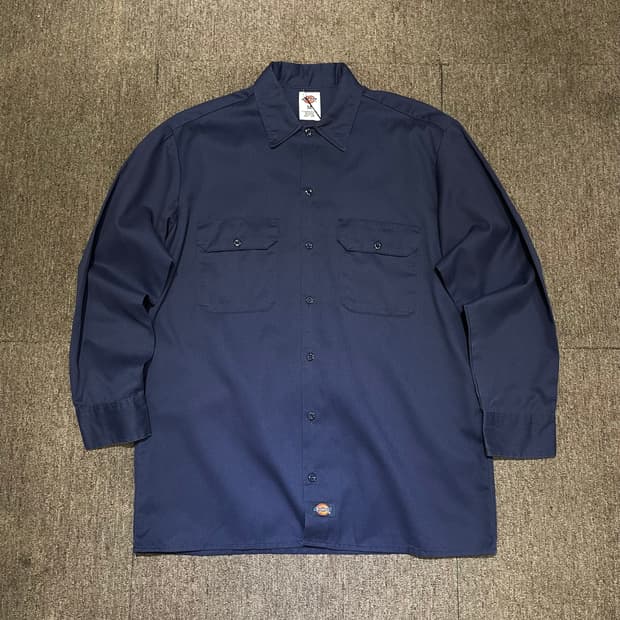 (M) Dickies 디키즈 워크 셔츠 네이비