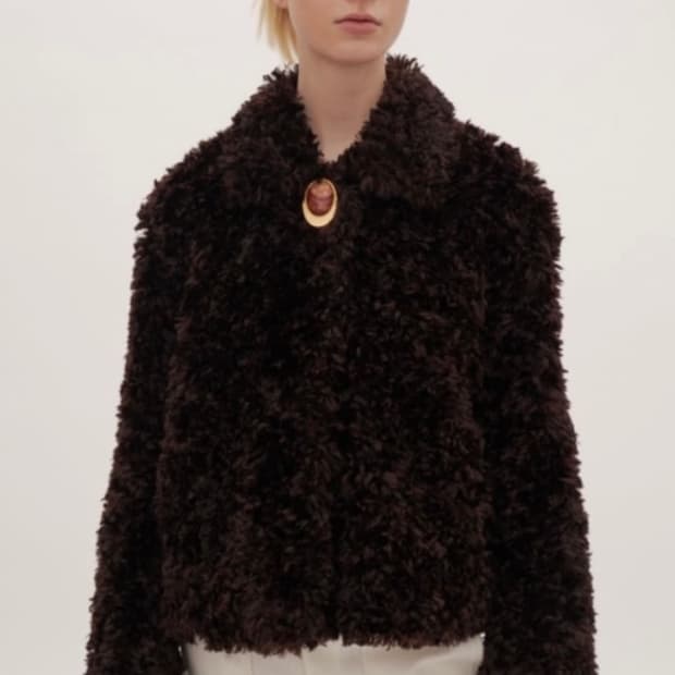 윤세 퍼 재킷 brown