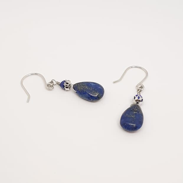 미드나잇 블루 라피스 귀걸이