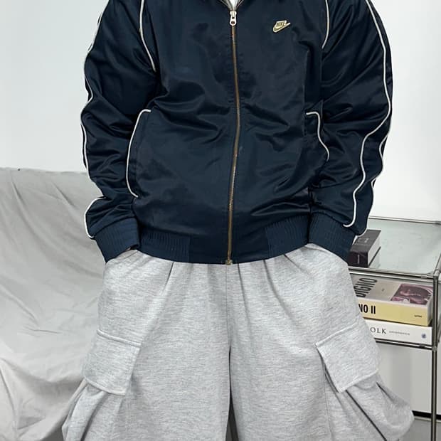 나이키 금장로고 네이비 트랙 자켓 XL