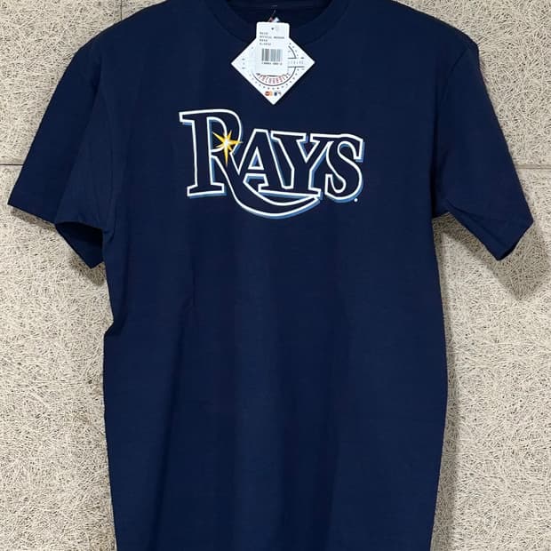 마제스틱 새상품 탬파베이 레이스 반팔 티셔츠 네이비 남녀공용