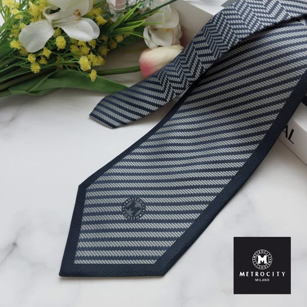 메트로시티 실크 스트라이프 넥타이 9.5cm A+등급 K931

