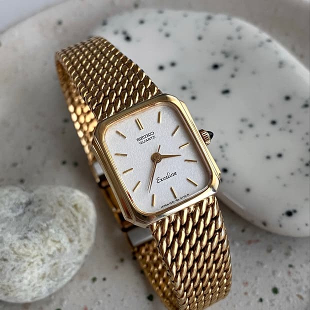 Seiko 세이코 엑셀린 exceline 골드 쿼츠 레이디스