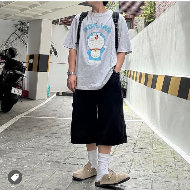 팔라스 도라에몽 티셔츠 그레이 2xl