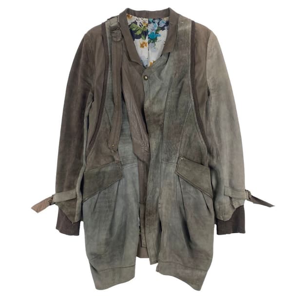 빈티지 양가죽 그런지 자켓