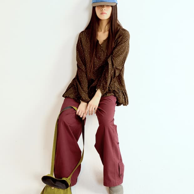 코이세이오 두두퍼프 블라우스 브라운