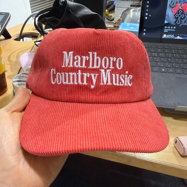 말보로 Marlboro 코듀로이 캡 