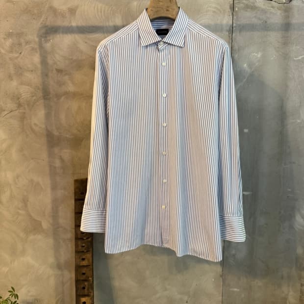 에르메네질도 제냐 스트라이프 셔츠 100