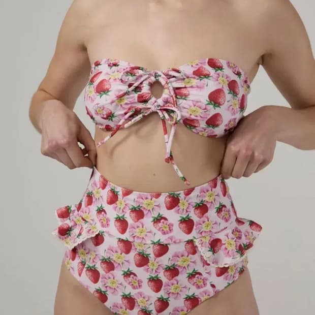 글로니 스트로베리 밀크 비키니 딸기 bow