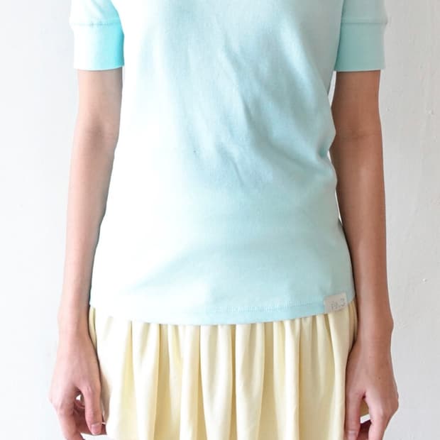 샵페어리 [fe.3] rib half top (mint) 민트