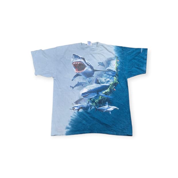 빈티지 상어 티셔츠