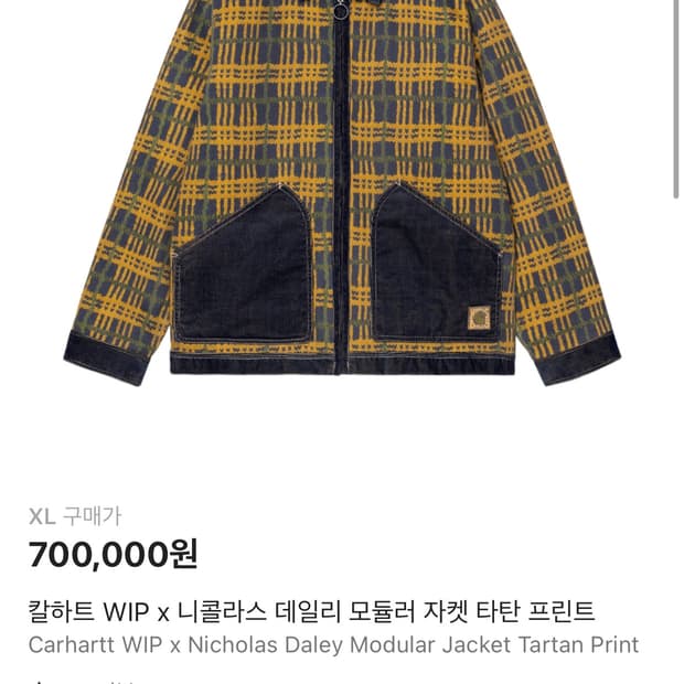칼하트 WIP x 니콜라스 데일리 모듈러 자켓 XL