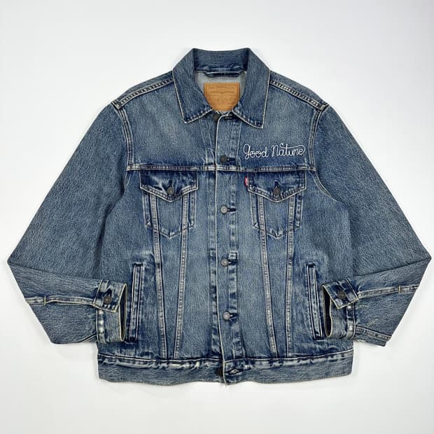 리바이스 굿네이쳐 선인장 자수 3세대 데님 트러커자켓 M
