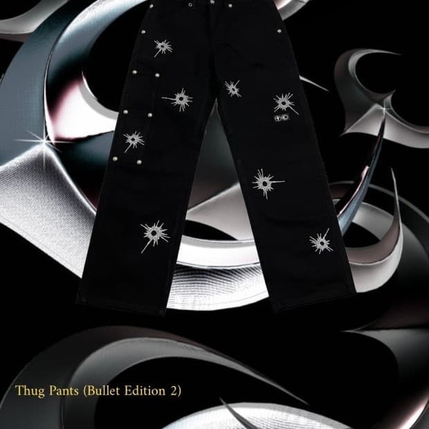 thugclub 불렛 총알 데님 팬츠