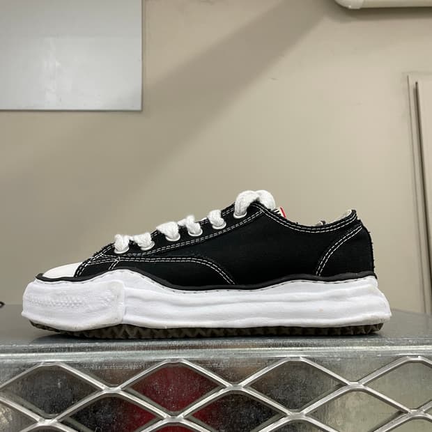 메종 미하라 야스히로 베이커 OG 캔버스 로우 블랙 40(gr-4728)