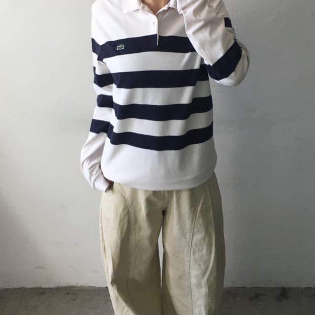 라코스테 스트라이프 롱슬리브