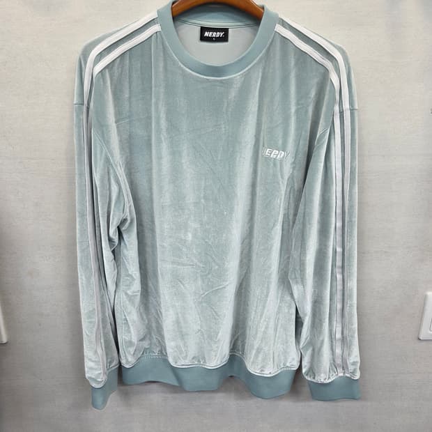 널디 벨벳 트랙 맨투맨 L 오버핏 