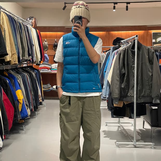 노스페이스 구스다운 패딩 조끼  