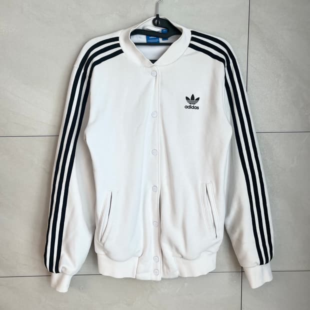 아디다스 파이어버드 흰,검 자켓 (90)