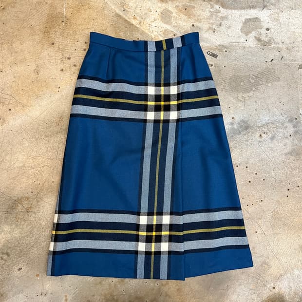 York land 체크 울 스커트