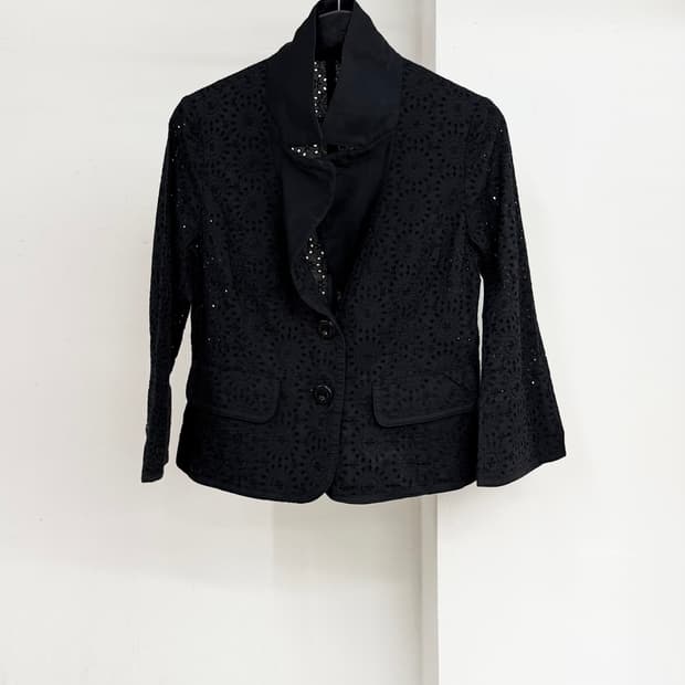 꾸레쥬 블랙 프로더리 엥글레이즈 블레이저