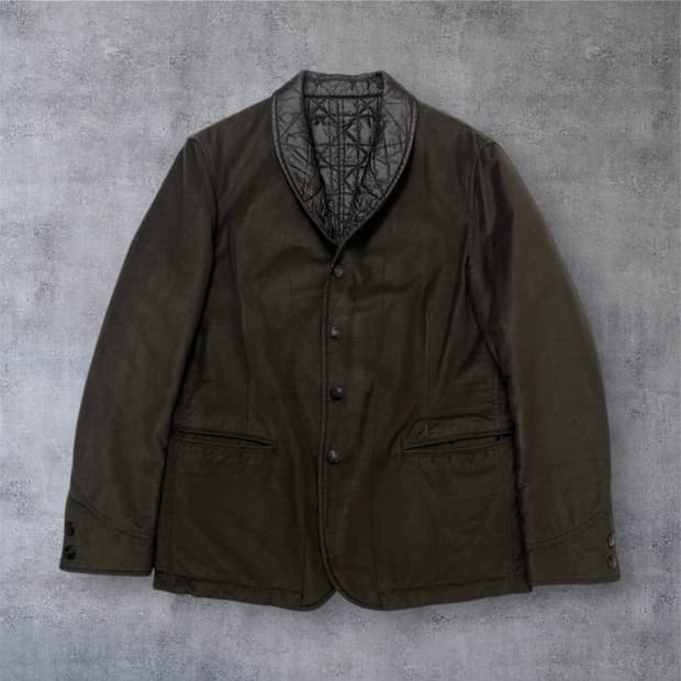 아르마니 꼴레지오니 리버시블 퀄팅 스웨이드 자켓 46