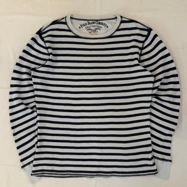 폴로 랄프로렌 폴로진스 스트라이프 와플 써멀 롱슬리브