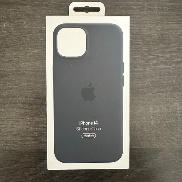 아이폰 14 정품 실리콘 케이스 미드나이트