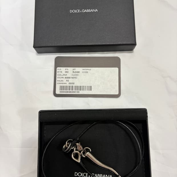 돌체앤가바나/실버 상아 목걸이/OS