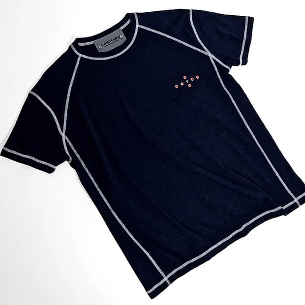 Cosmo colorgem stitch half sleeves (navy