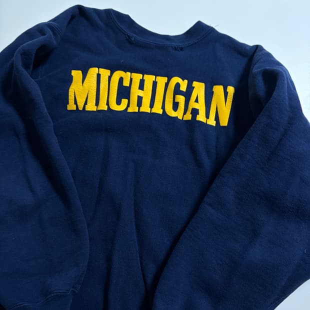 [ L ] 90s 챔피온 리버스위브 크루넥 MICHIGAN