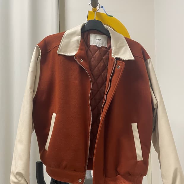 남성 누빔 바시티 자켓