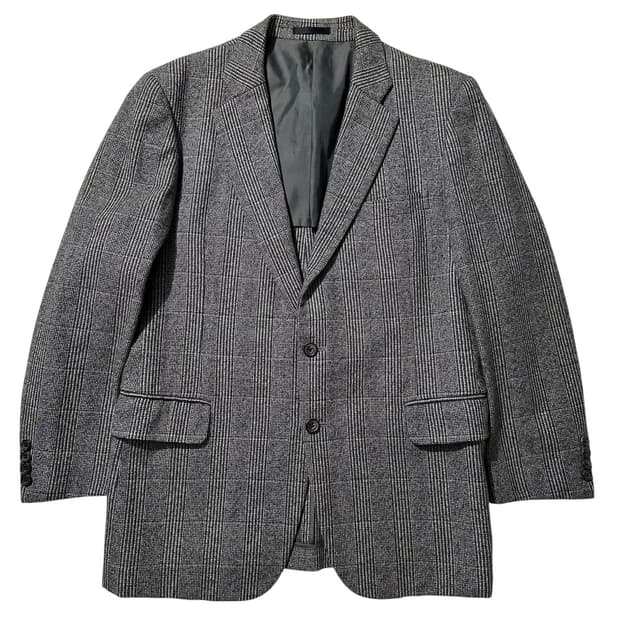 버버리 글렌체크 울 싱글 2B 블레이저 자켓