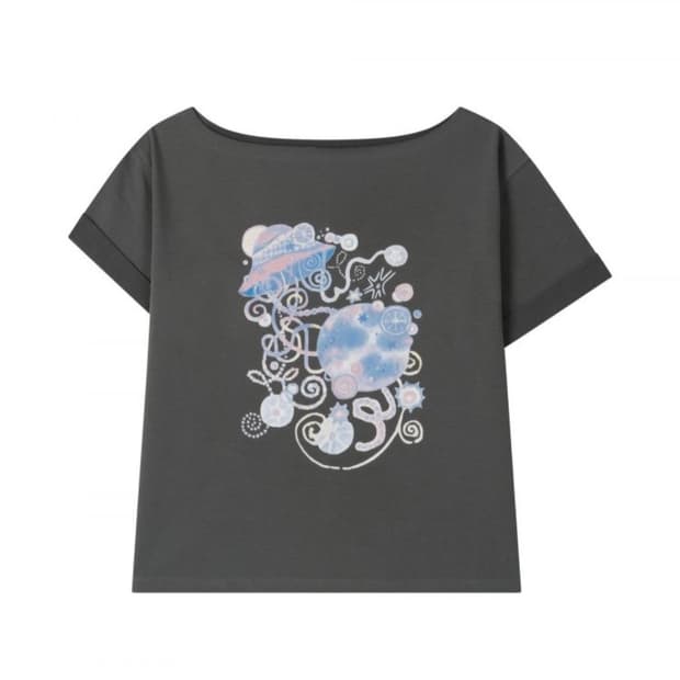 어스지구 FRONT BACK JELLYFISH TEE (CHARCOAL)