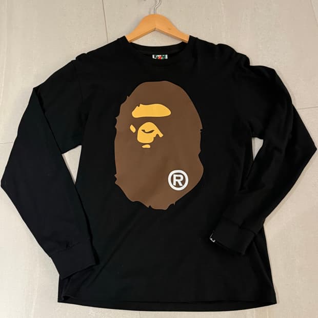 베이프 빅 에이프 헤드 롱슬리브 블랙