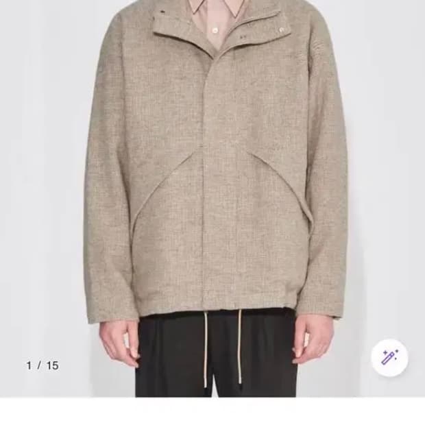 Auralee 울 헤어라인 트위드 블루종 아이보리 4 사이즈  아오야마 