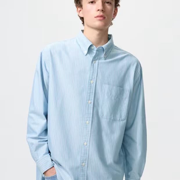 [XL/새제품]유니클로JWA 옥스포드셔츠(블루)