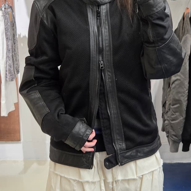 Tucanourbano 레더 레이싱 자켓