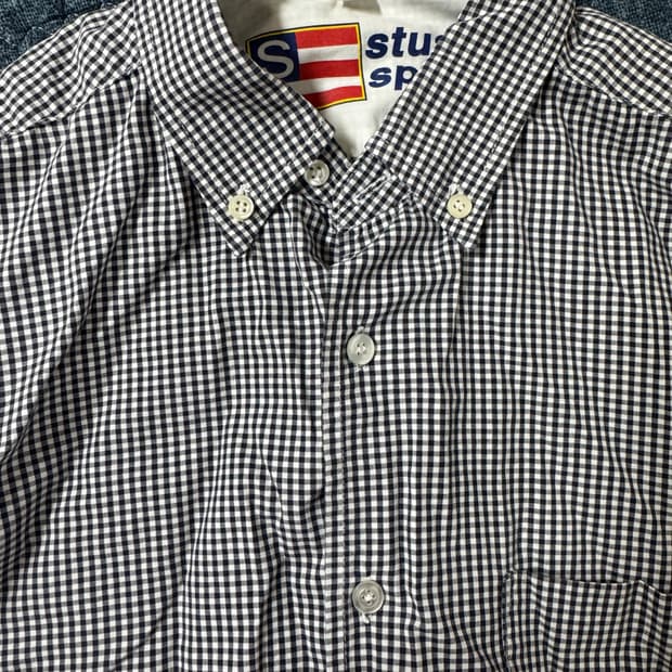 90s stussy made in usa 체크셔츠 (M)